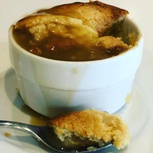 Mother Eve's Apple Pudding with Rum Butter Sauce
